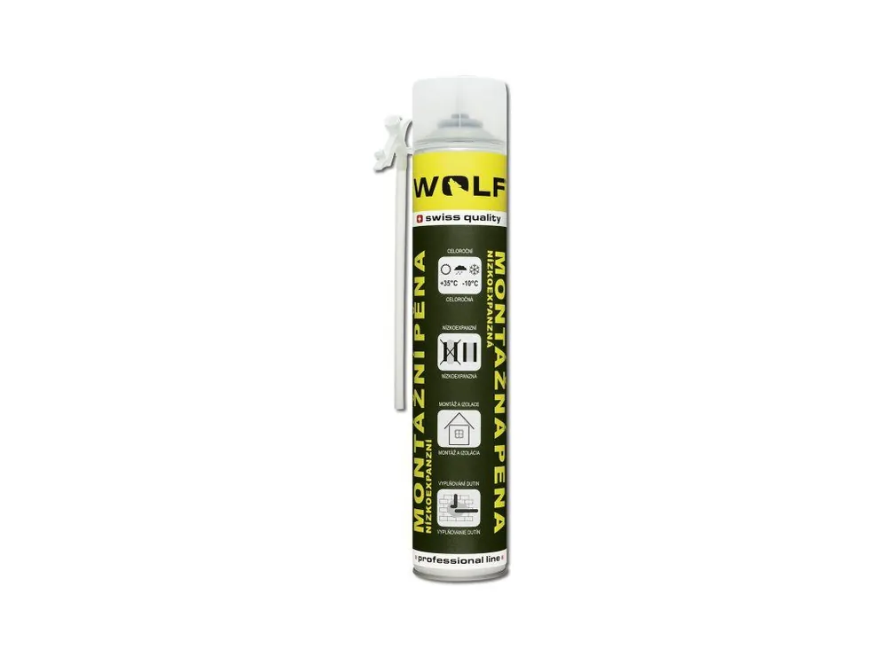 Pěna montážní nízkoexpanzní trubičková - celoroční 750 ml WOLF WPU1101 Poslední Šance