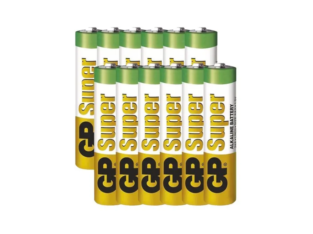 GP alkalická baterie SUPER AAA (LR03) 1bal/12ks (náhrada za B1310T) B0114T Nejprodávanější