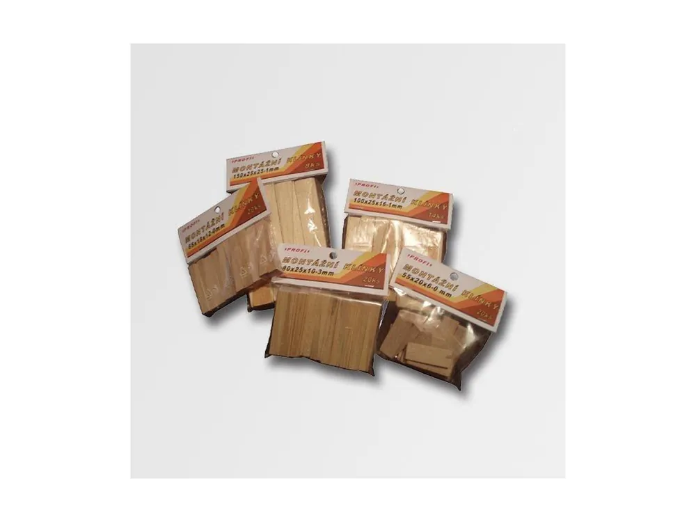 Klínky montážní 150x25x25-1 mm - balení 8 ks s visackou Z1090219 Bezpečná Platba