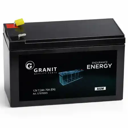 Baterie GRANIT Endurance ENERGY 12V, 7,2Ah AGM Hit Sezóny
