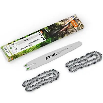 Vrácení Zdarma Sada vodící lišty a řetězů STIHL Cut Kit 6 Rollomatic E MINI 12" + 2x PM3 1/4" P 1,1 mm 64
