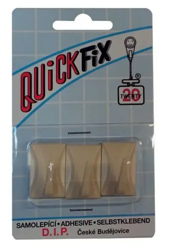 Super Cena Háček samolepící Quickfix 4/F0 blistr - 3 ks bílý