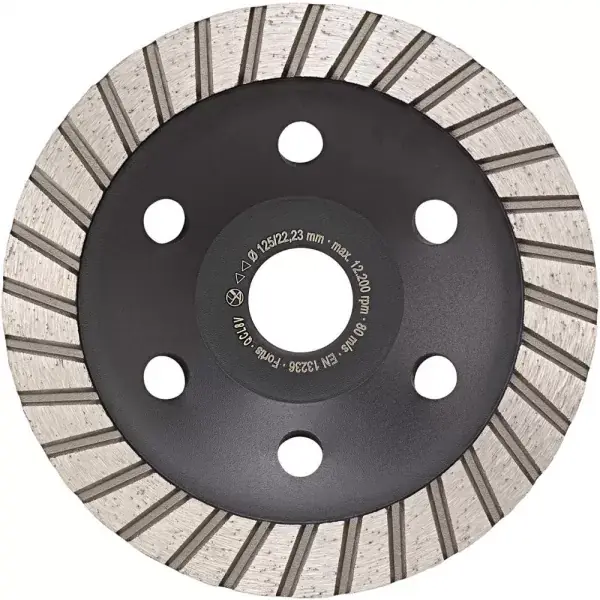 Diamantový brusný talíř Power Turbo Ø 125 mm 1-řadový Turbosegment vrtání 22,2 mm FORTIS Dokud Zásoby Vydrží