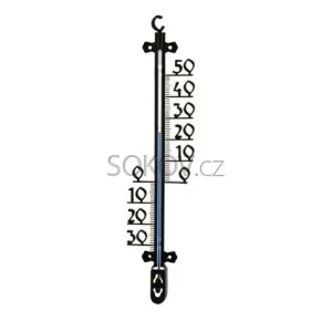 Teploměr venkovní 260 mm černý - 102526 Víkendová Akce