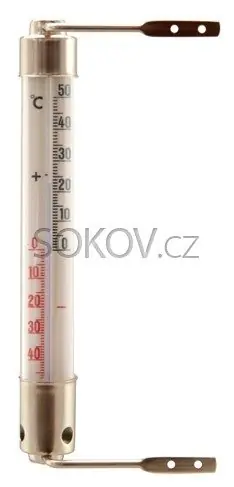 Teploměr okenní, kovová objímka, 200 mm Must-Have