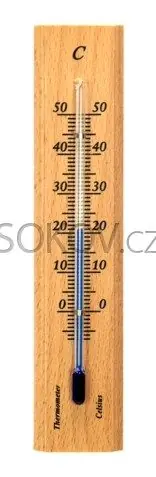 Hit Sezóny Teploměr pokojový, dř. deska přírodní, 140 x 30 mm