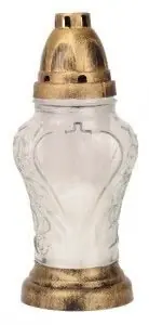 Cenově Výhodný Svíce lampa sklo 21 cm náplň 70 g, Srdce, čirá