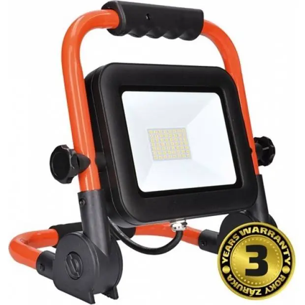 Super Cena WM-50W-FEL LED reflektor PRO se sklopným stojanem, 50W, 4250lm, 5000K, kabel se zástrčkou, IP65 Massive