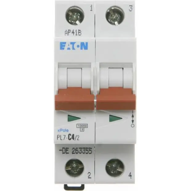 EATON PL7-C4/2 Jistič dvoufázový 4A Akce