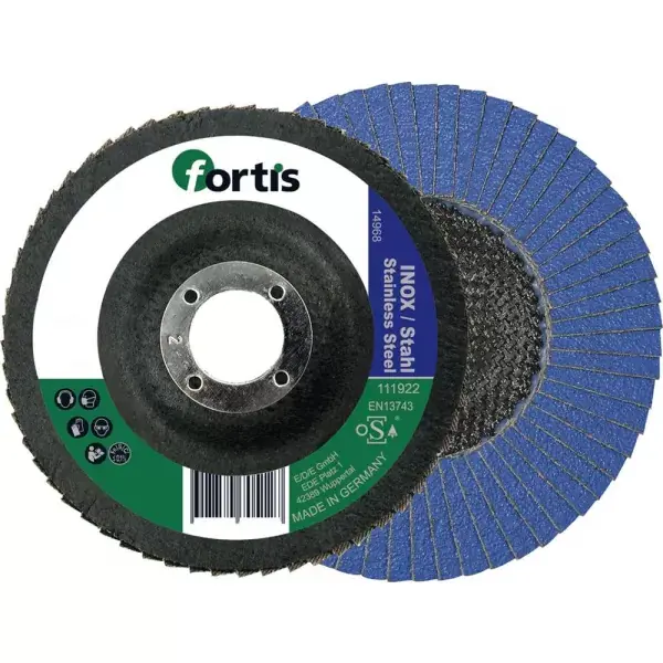 Vějíř.brus.kot. Inox/Sta 125mm K60 klenutý FORTIS Finální Výprodej