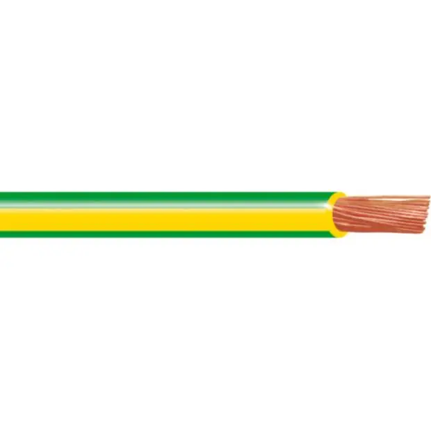 Vysoce Kvalitní H05V-K 1mm (CYA) žlutozelený kabel