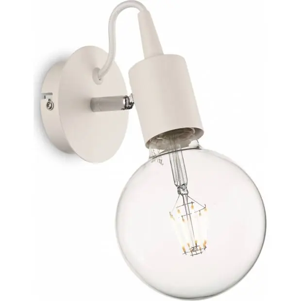 Rychlé Dodání EDISON AP1 BIANCO Ideal Lux 138374 svítidlo nástěnné