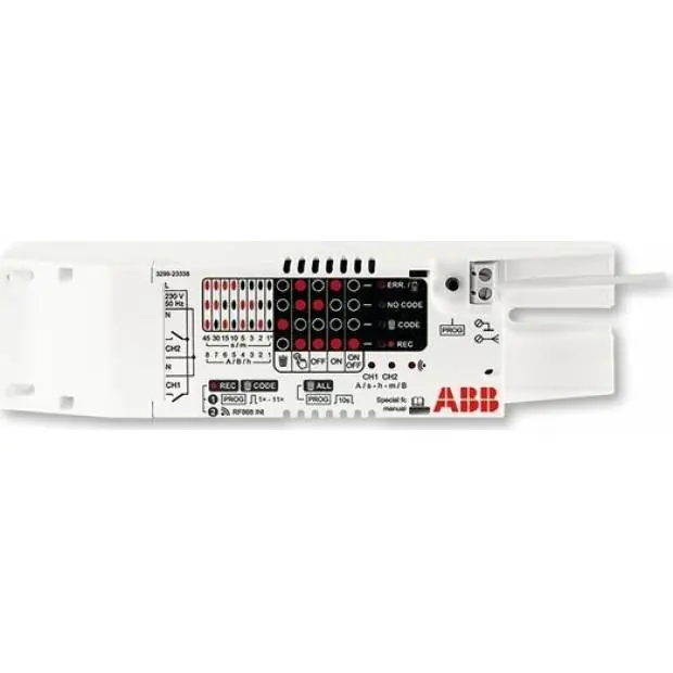 Dokud Zásoby Vydrží ABB 3299-23338 Přijímač radiofrekvenčního signálu dvojkanálový, spínací