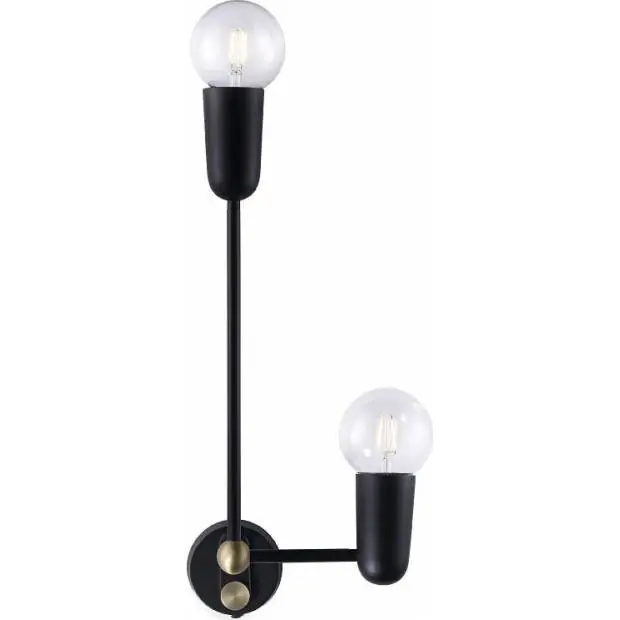 NL 46261003 NORDLUX 46261003 Manhattan - Designové nástěnné svítidlo 55cm, černá Nordlux Bezpečná Platba