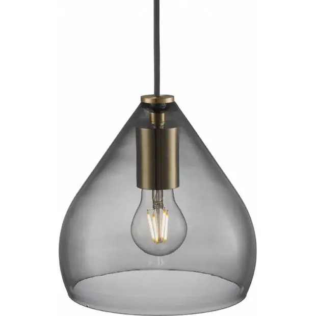 Jen Po Omezenou Doba NL 46083047 NORDLUX 46083047 Sence 21 - Moderní skleněné závěsné svítidlo Ø21cm, kouřová Nordlux