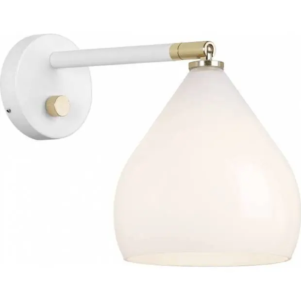 NL 46101001 NORDLUX 46101001 Sence - Moderní nástěnné skleněné svítidlo 21cm, opálově bílá/bílá Nordlux Sezónní Sleva