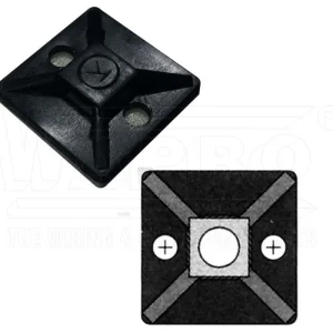 WAPRO PŘÍCHYTKA M-A-19BK SAMOLEP 19,5X19,5MM PRO PÁSKY VÁZ. DO 4,6MM ČERNÁ WPR6705 Výhodná Nabídka