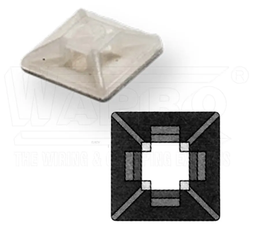 WAPRO PŘÍCHYTKA M-AS-12 (HW-2AC) SAMOLEP. 12,5X12,5MM PRO PÁSKY VÁZ. DO 3,2MM Finální Výprodej