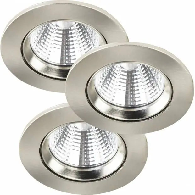 NL 47580132 NORDLUX 47580132 Fremont 3-Kit 2700K - Sada 3 zápustných LED svítidel 2700K, kartáčovaná ocel Nordlux Speciální Cena