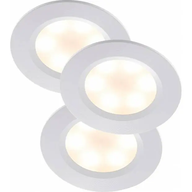 Víkendová Akce NL 84630001 NORDLUX 84630001 Rogue 3-Kit - Sada 3 zápustných LED svítidel 3000K, bílá Nordlux