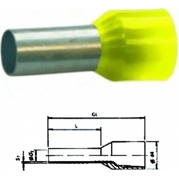 Dutinka DI 70-20 žlutá izolovaná o průřezu 70mm2 / 20mm Nejlepší Volba