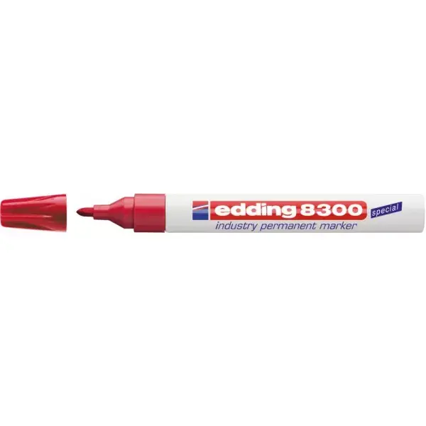 Průmyslový permanentní popisovač červený 8300 Edding Vysoce Kvalitní