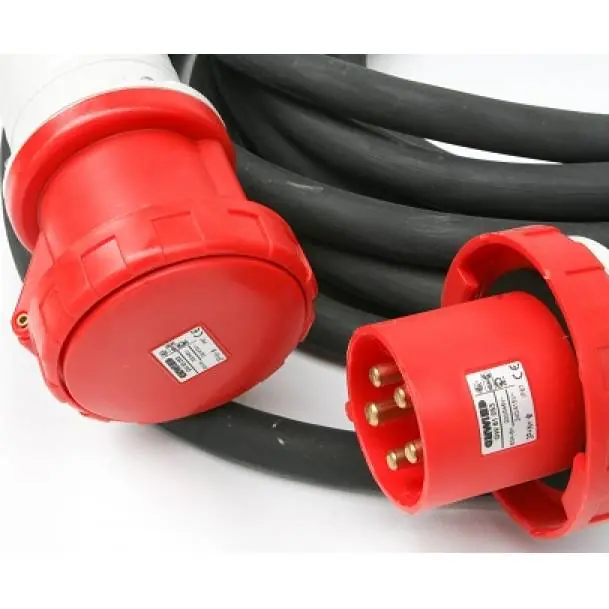 Sleva Gumový prodlužovací kabel CGSG 5x10 15m 63A 400V 5pólové koncovky