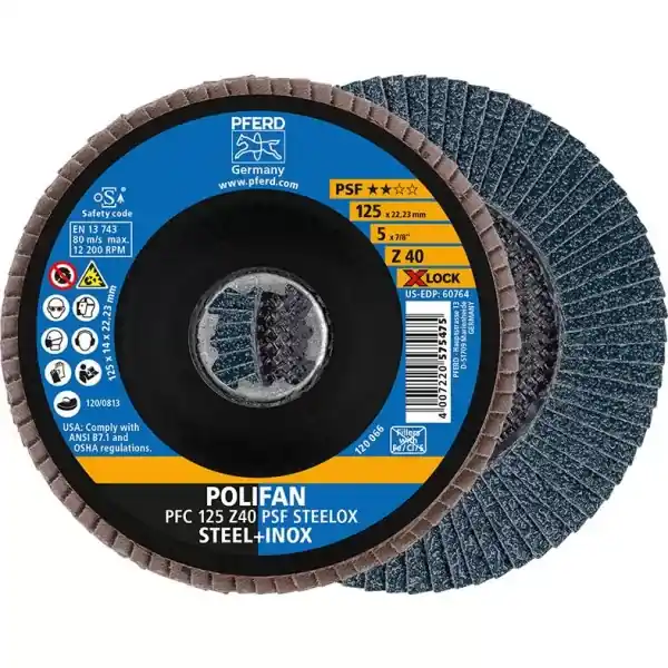 Lamelový kotouč brusný X-LOCK STEELOX K80PSF 115mm PFERD Bezpečná Platba