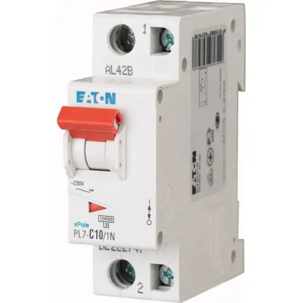 Eaton PL7-C10/1N Jistič jednofázový dvoupólový 10A 262747 Must-Have