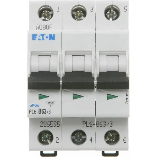 PL6-B63/3 Jistič třífázový 63A Eaton 286595 Autentický