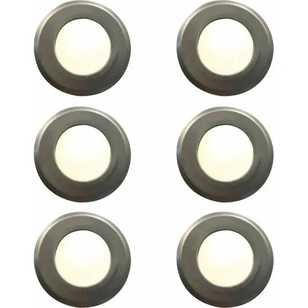 Nejprodávanější 45420034 NORDLUX 45420034 Une 6-Kit - Venkovní zápustné bodové LED svítidlo 6x0,2W LED, nerez NORDLUX