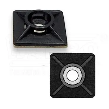 Speciální Cena Samolepící (šroubovací) příchytky pro pásky do 4,2mm WAPRO MR-AS-19BK 18,9x18,9mm černá wpr7795