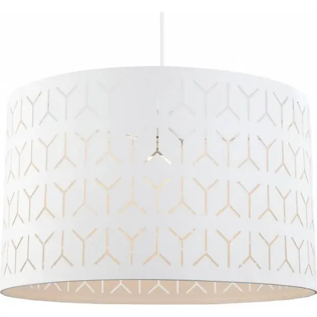 AVEKV SESSAK AVEKV Avery K36118-1V - Moderní závěsné perforované svítidlo Ø40x25cm, bílá/písková Nordlux Finální Výprodej