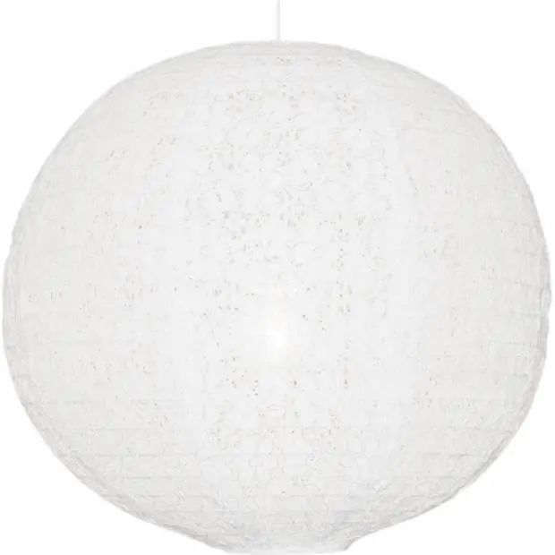 Výprodej SILKV SESSAK SILKV Silvia K1986-1V - Závěsné krajkové svítidlo Ø40cm, bílá krajka Nordlux