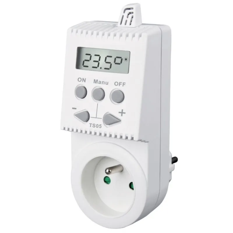 Must-Have Tepelně spínaná zásuvka s analogovým ovládáním a aut. útlumem ELEKTROBOCK TS05