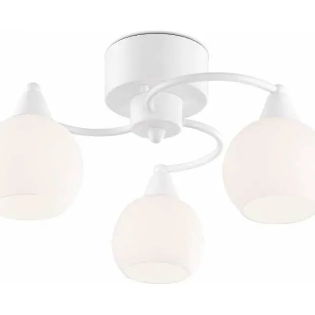 IRIK3V SESSAK IRIK3V Iris K11010-3V - Stropní svítidlo se třemi skleněnými stínidly 3 x 40W, bílá Nordlux Levný