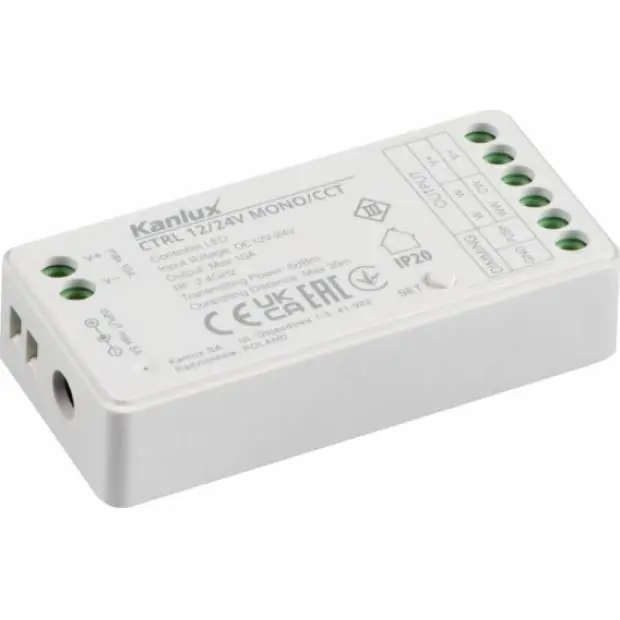 Kanlux CTRL 12/24V MONO/CCT Řídící jednotka LED pásku (starý kód 22142) 22147 Novinka