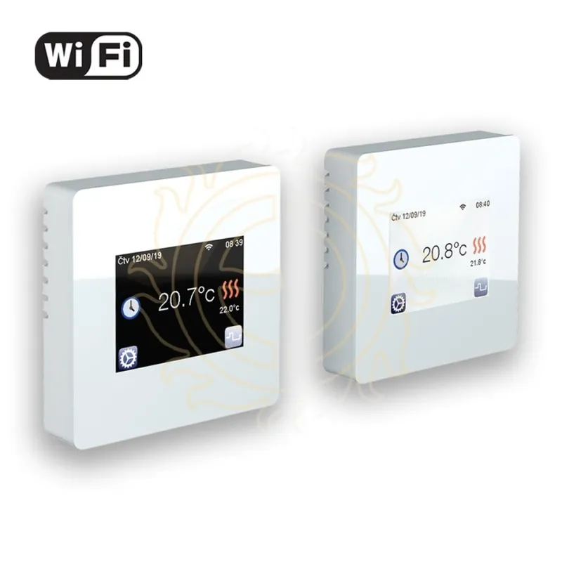 Nízká Cena Termostat podlahový dotykový FENIX TFT WiFi programovatelný, displej z mléčného skla