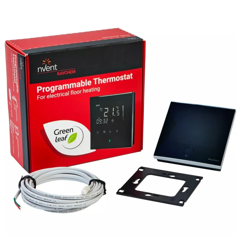 Vrácení Zdarma Termostat pro podlahové vytápění RAYCHEM R-GREEN-LEAF-EU elektron., dotyk.displej 1244-017312