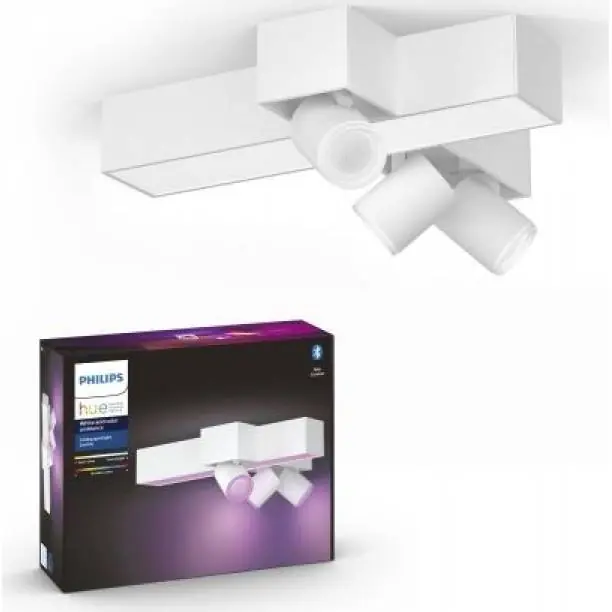 50608/31/P7 HUE Centris BT SVÍTIDLO PŘISAZENÉ RGB LED 25W + 3x 5,7W GU10,3050lm, 2000-6500K, bílé Philips Vrácení Zdarma