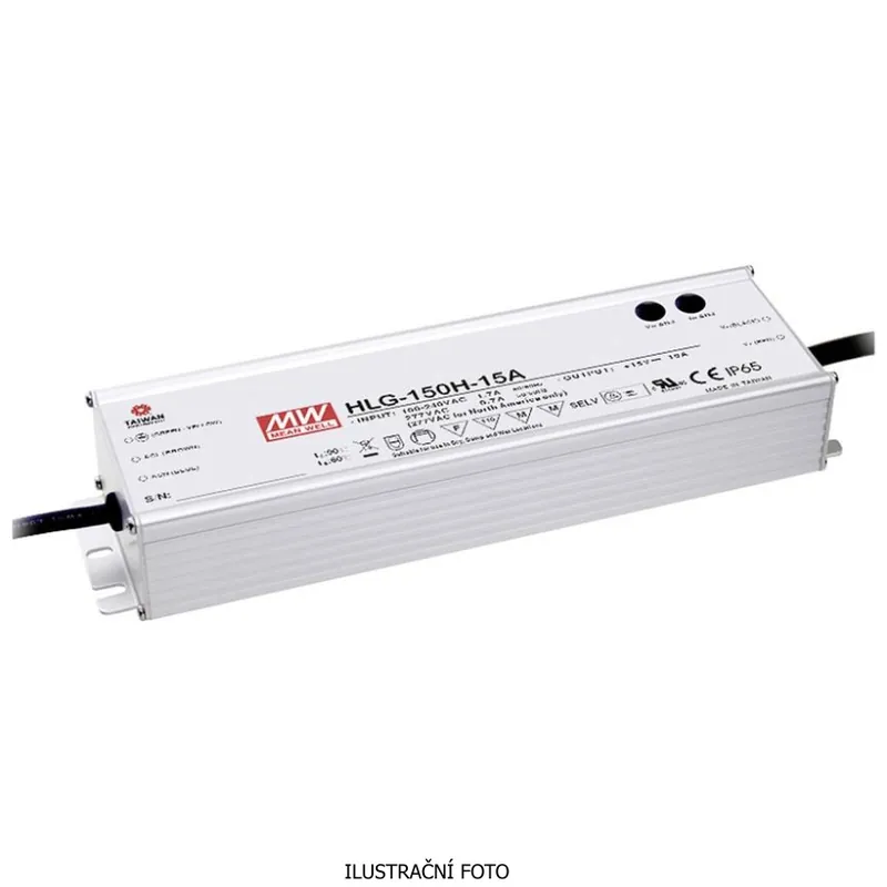 Originální MEAN WELL ZDROJ PRO LED HLG-150H-12A 150W VSTUP 90-305V AC, 127-431V DC VÝSTUP 12V 0-12.50A 90739