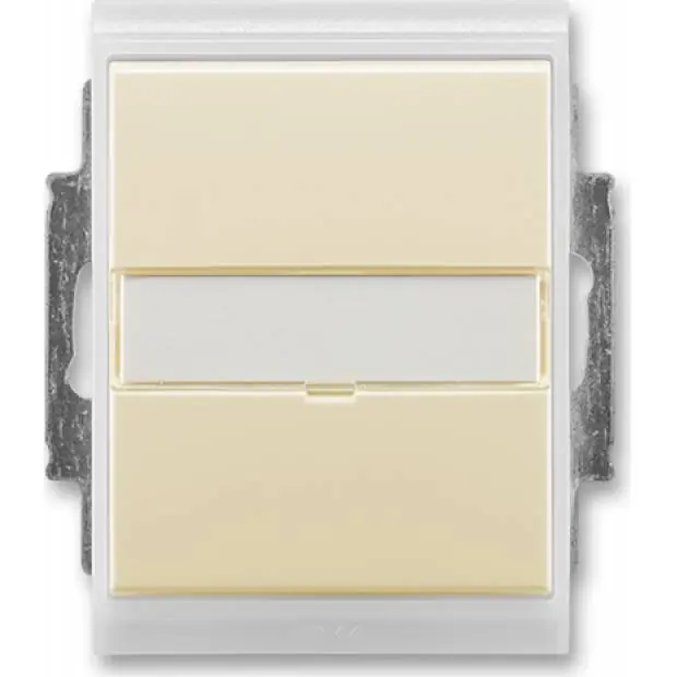 ABB 3558E-A06910 21 Element Přepínač střídavý s popisovým polem, řaz. 6, IP 44 slonová kost/led. bílá Oblíbený