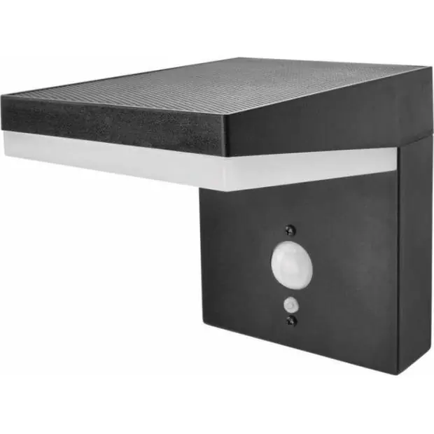 Horká Nabídka ZGK044S LED zahradní solární nástěnné svítidlo s čidlem soumraku, VEREA, 10,7 × 15,4 × 13 cm EMOS