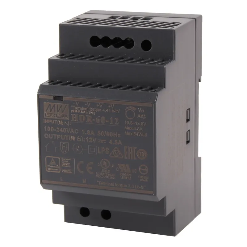 Doprava Zdarma Spínaný napájecí zdroj MEAN WELL HDR-60-12 54W 12VDC 93041