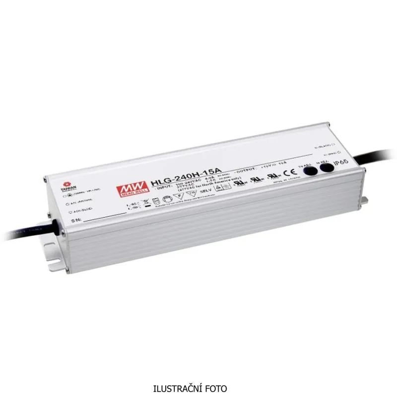 Napájecí zdroj pro LED MEAN WELL HLG-240H-12 192W 12VDC IP65 90799 Vysoce Kvalitní