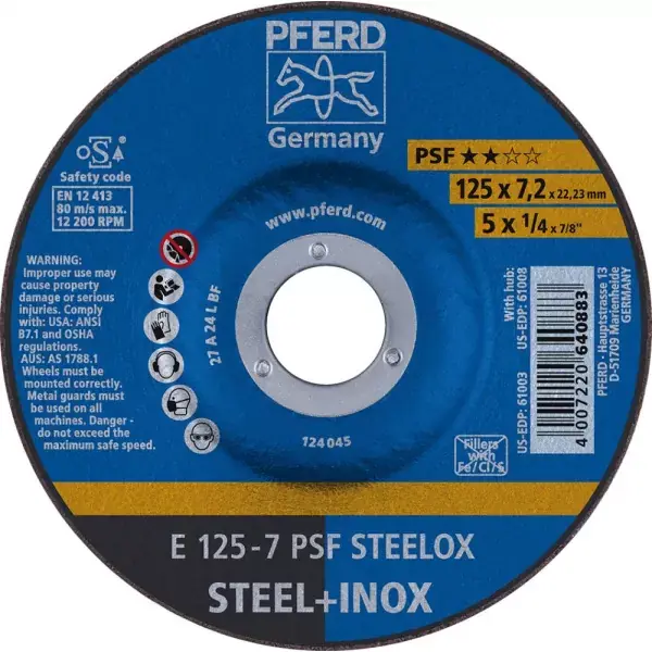Kotouč brusný prohnutý PSFSTEELOX 230x8mm PFERD Nejprodávanější