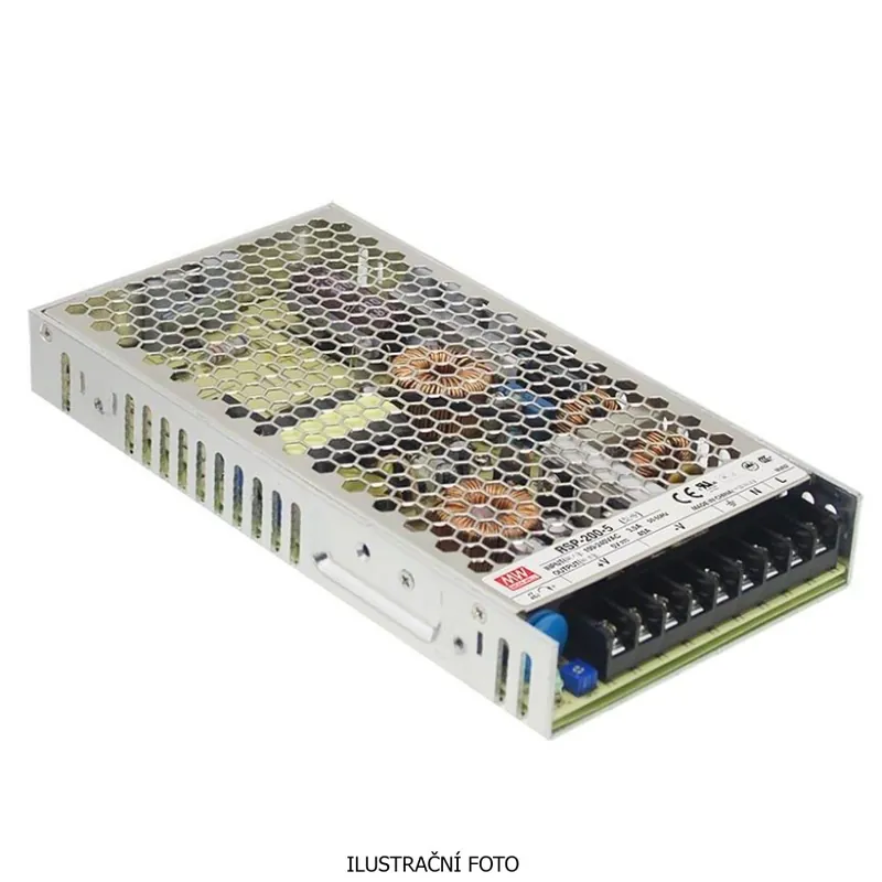 MEAN WELL ZDROJ AC/DC RSP-200-12 200W VSTUP 88-264V AC, 124-370V DC VÝSTUP 12V 0-16.7A 91605 Must-Have