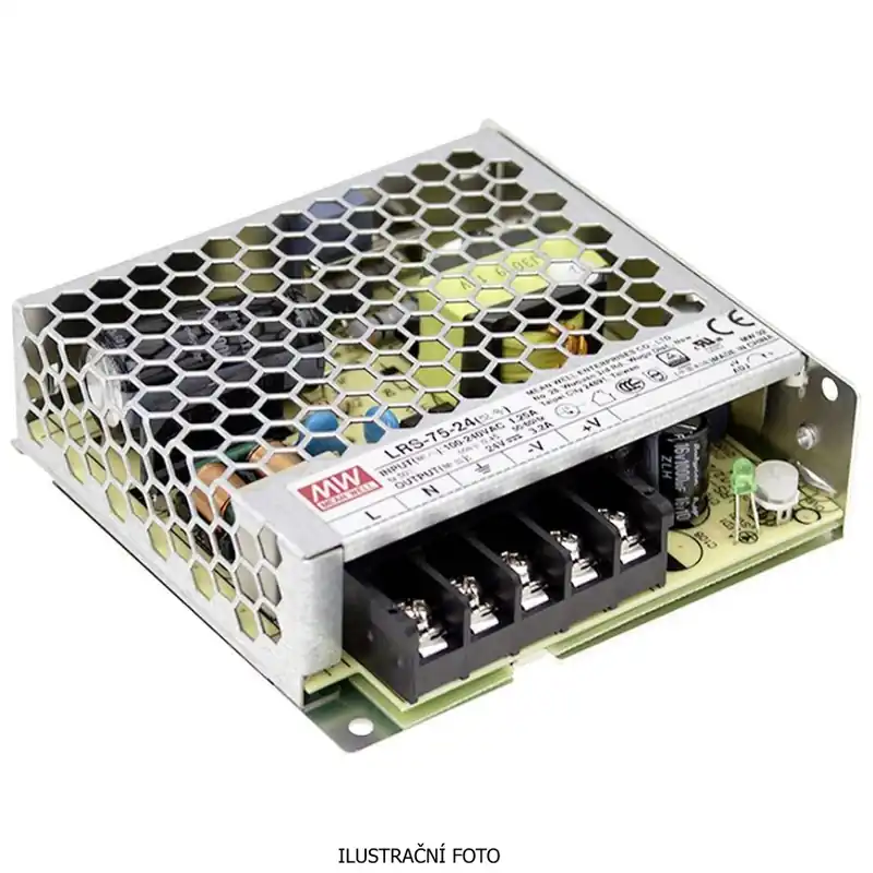 Spínaný napájecí zdroj MEAN WELL LRS-75-12 75W 12VDC IP20 92661 Časově Omezené