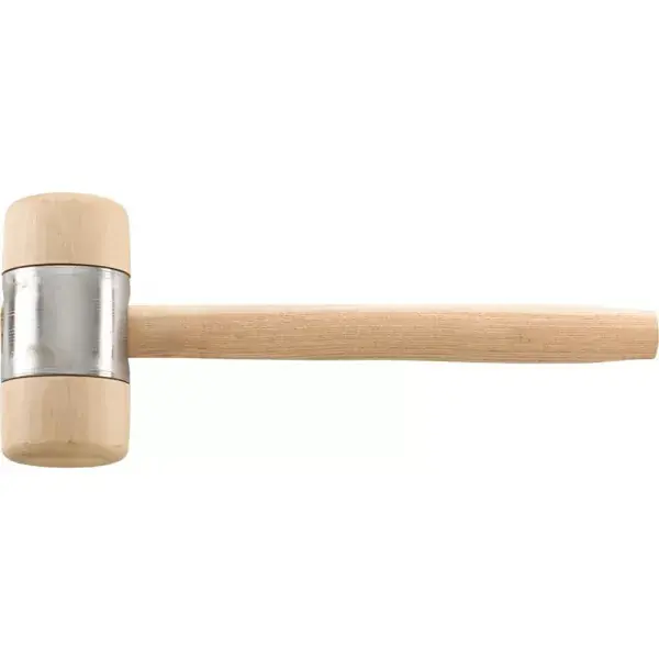 Cenově Výhodný Dřevěné kladivo DIN 7462B Hlava D 80x160mm s kovovým pláštěm FORTIS