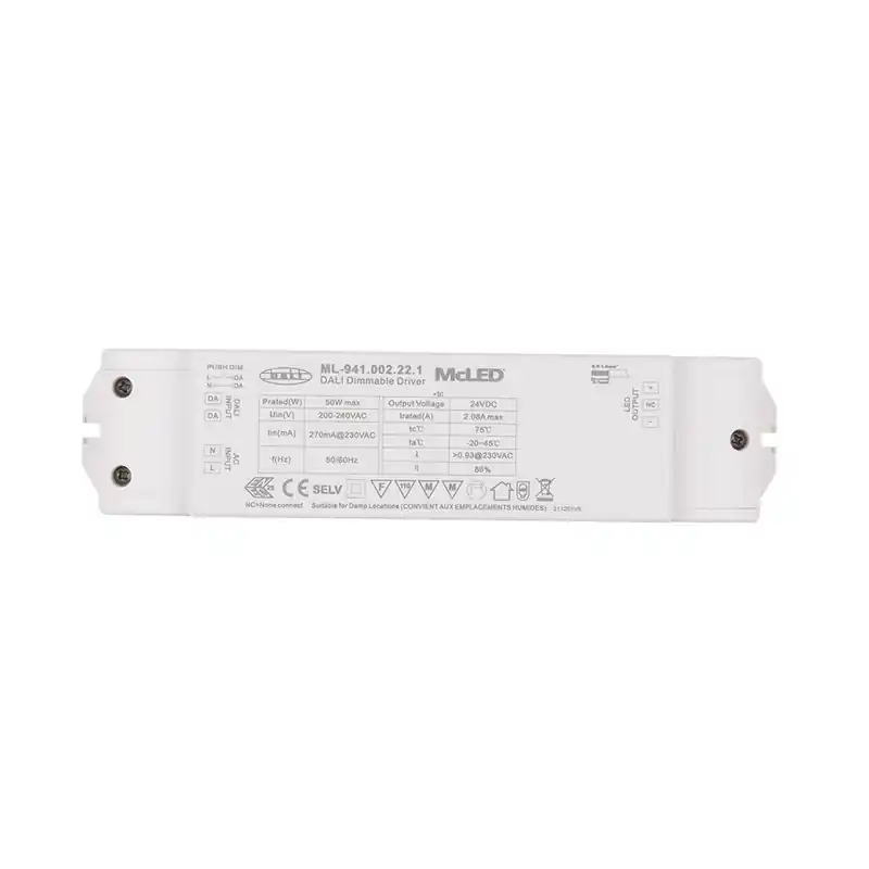 MCLED ZDROJ NAPÁJ. 50W, DC24V/2,08A, IP20, DALI A TLAČÍTKO ML-941.002.22.1 Sleva
